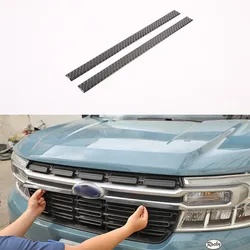 Car Front Middle Grid Trim Sticker Cover For Ford Maverick 2022 Carbon Fiber Car Accessories