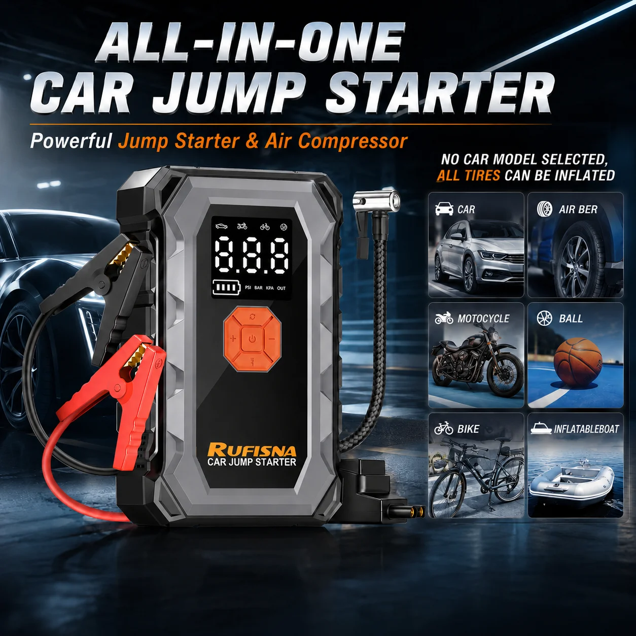 Car Jump Starter 3000A Peak 12 - Lithium Jump Starter 3000A Peak recension och pris