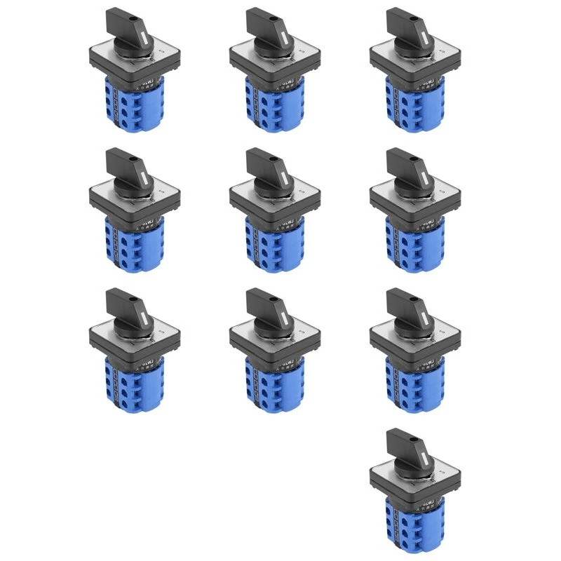 AT51-10X 3 Positions On-Off-On Changeover Control Rotary Cam Switch 20A
