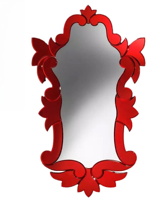 Edge cloud makeup decorative mirror girls transformation bathroom European butterfly home wall round