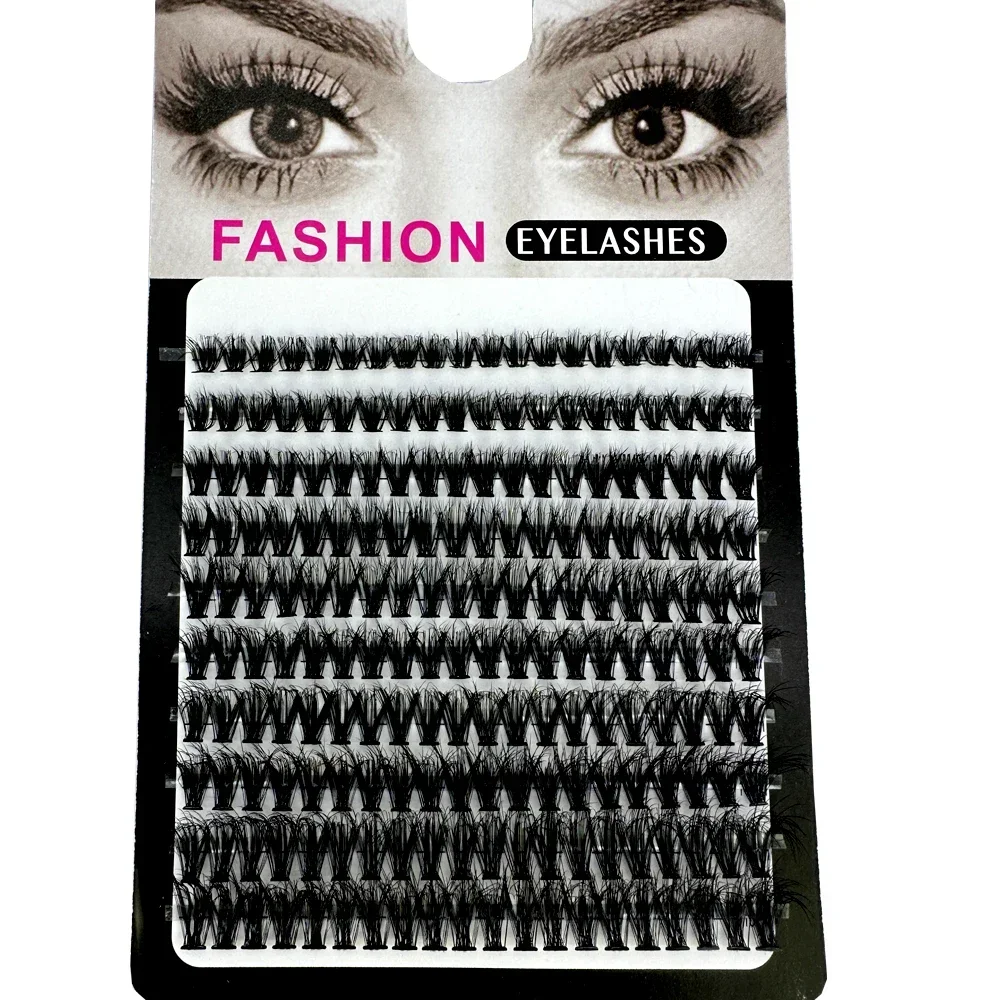 AMSDCN 200 Stück Einzelne Wimpernverlängerungen 40D Volumen DIY Cluster-Wimpern Natürliche Künstliche Wimpern 3D Flauschige Dramatische Faux-Wimpern