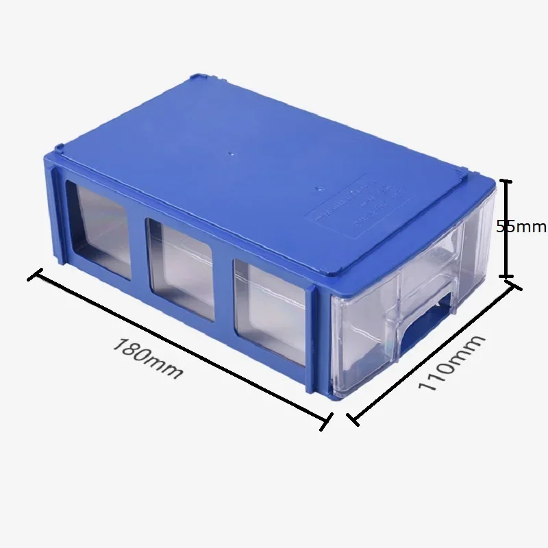 10 Pieces Drawer Storage Box Stackable Rectangular Small Parts Tool Storage Box Office Desktop Organizer