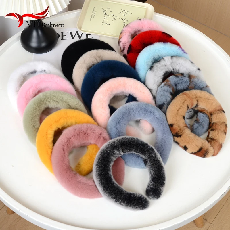 

Autumn Winter Real Rex Rabbit Fur Hair Hoop Girl Fur Flully Clip Real Rabbit Fur Hairpin Fur Hair Accessory Hair Clip accesories