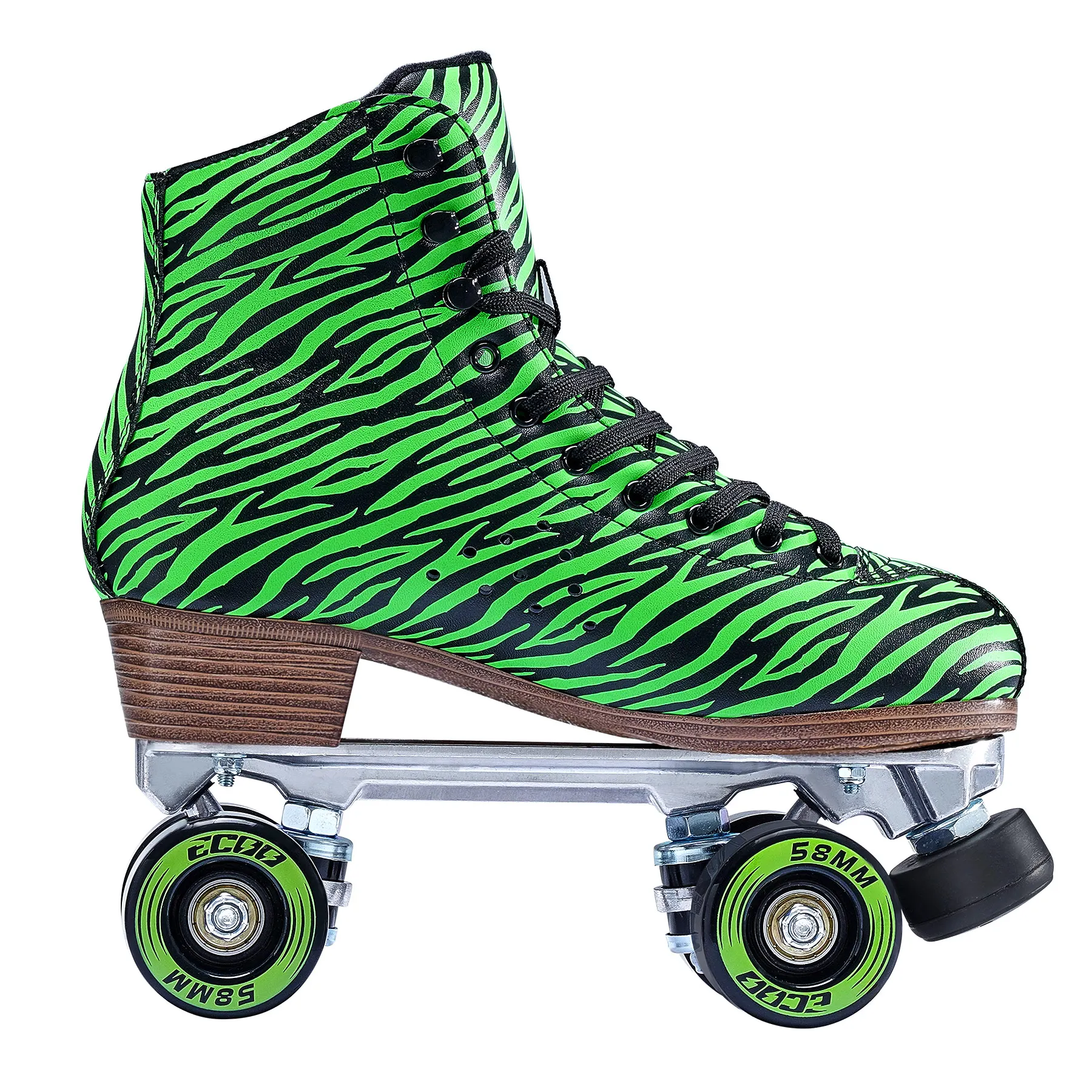 ملون 4 عجلات بو الشب. أحذية التزلج رباعية الأسطوانة أبيض أزرق اللون تأجير الزلاجات الدوارة