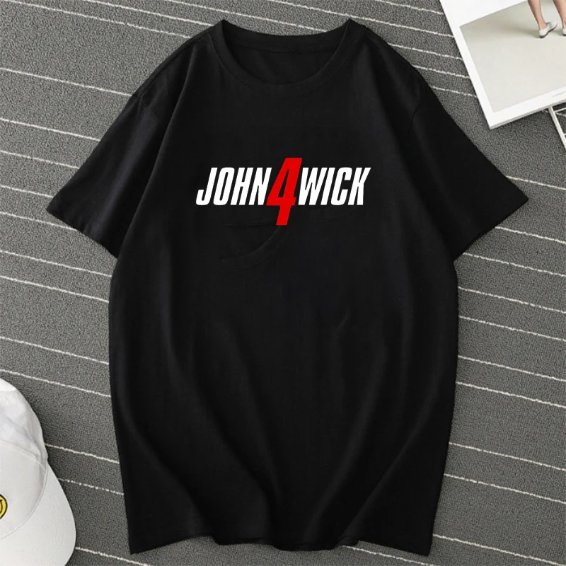 John Wick Printed T Shirt Keanu Reeves Killer Women Men Shirts John Wick Chapter 4 Tee Tops Summer Short Sleeve Casual T-shirt