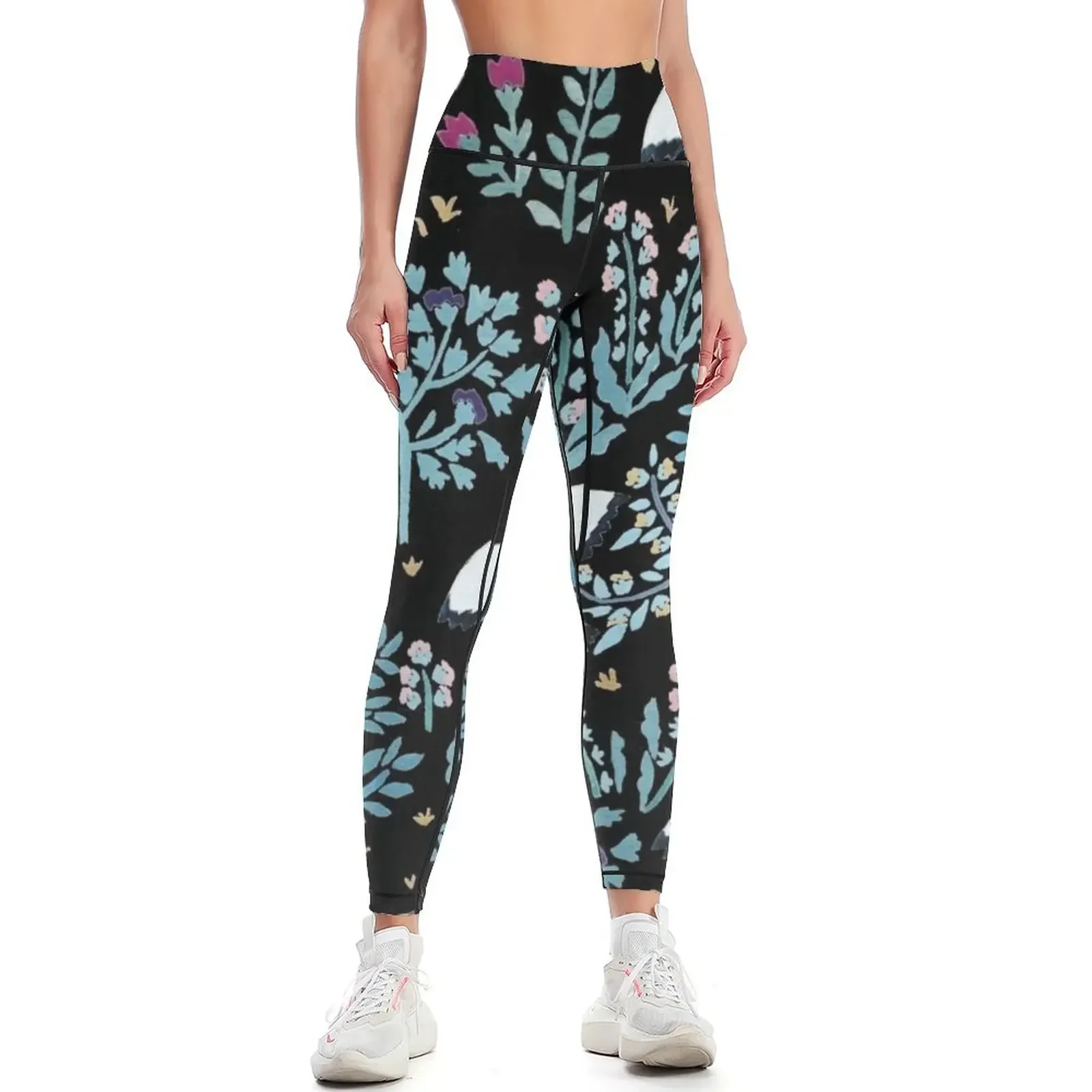 

white birds garden Leggings push up legging Women's sports pants jogging pants Golf wear Womens Leggings