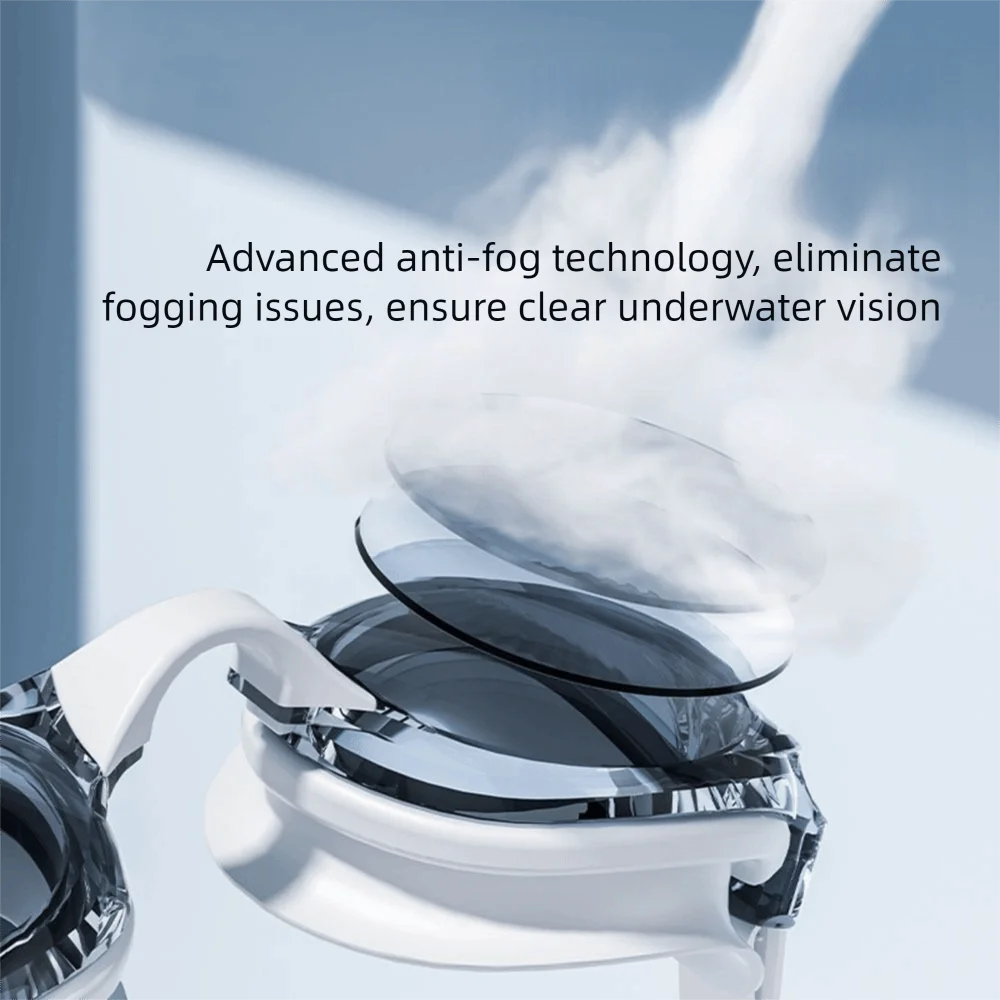 

Silicone Swimming Goggles High-definition Adjustable Swim Eyewear Glasses Waterproof Anti-fog Flat Transparent Goggles Children