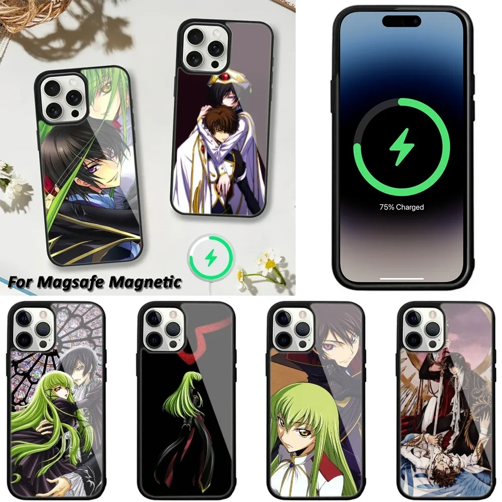 Anime Code G-Geass Phone Case For iPhone 16,15,14,13,12,11,Plus,Pro,Max,Mini Magsafe Magnetic Wireless Charging