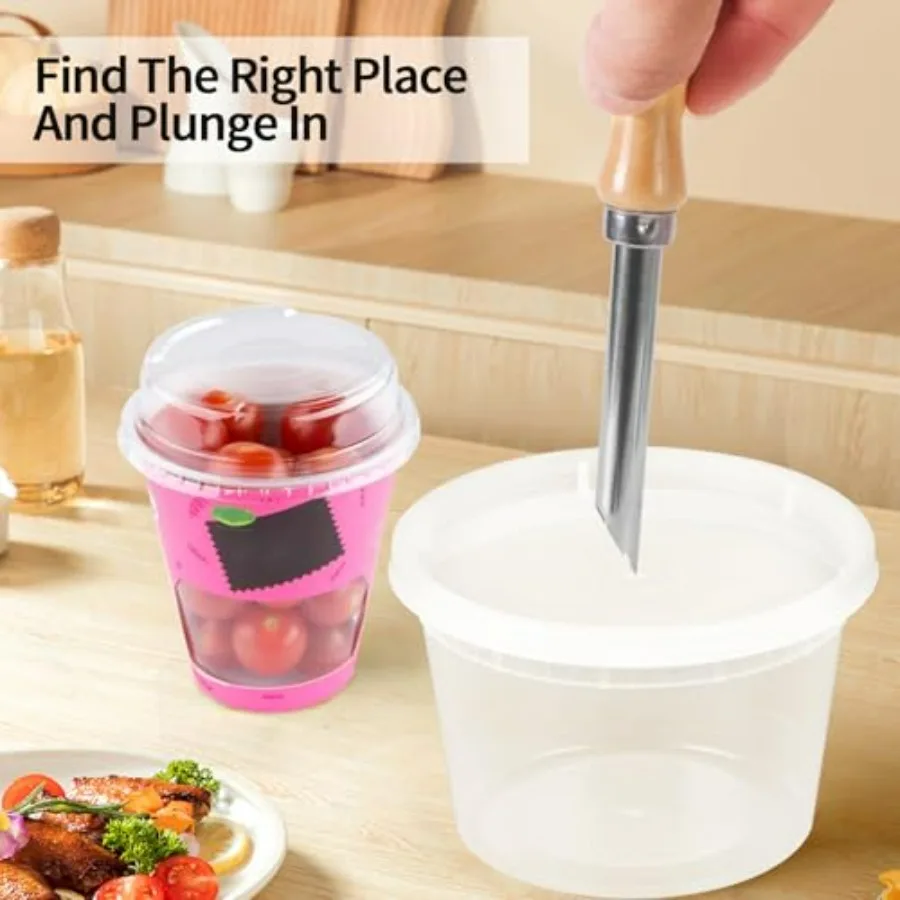Stroperforator voor plastic deksels Limonade-perforator voor plastic deksels Limonadebeker-deksel Perforator voor rietje met duurzame Desi