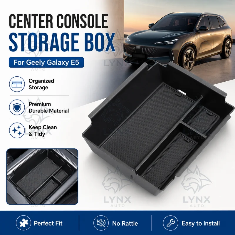 For Geely Galaxy E5 Center Console Armrest Storage Box Car Organizer Specific Modification Vehicle Accessories Tray