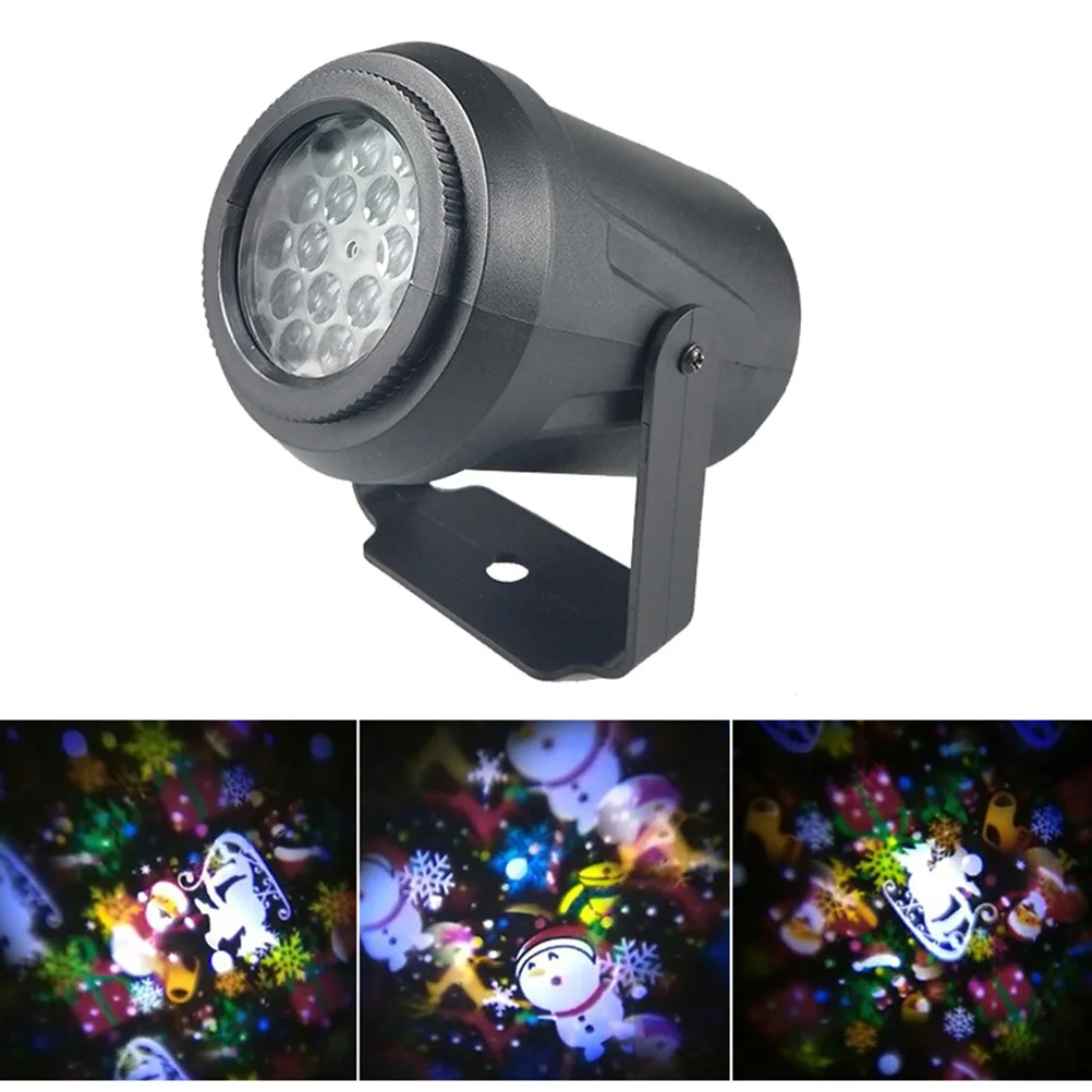 Luz de proyección navideña ABS, lámpara de ambiente interior giratoria, luz LED nocturna de fiesta para banquete de boda familiar