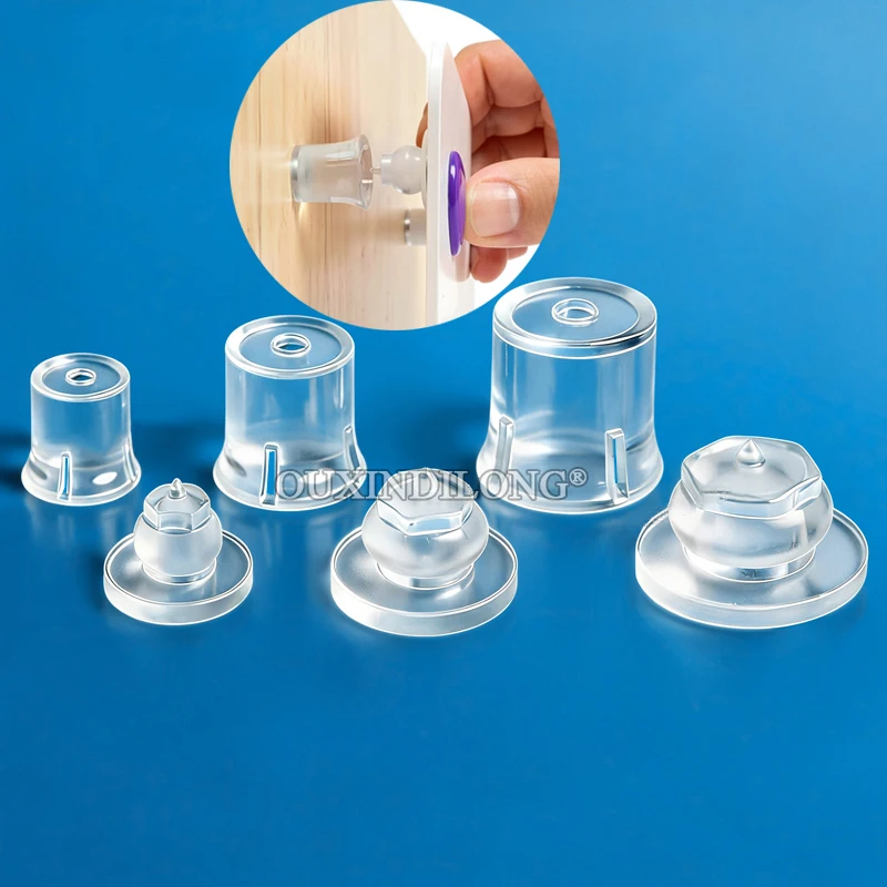 Brand New 100PCS Transparent Acrylic Standoffs Invisible Clip-in Plastic Screws Advertising Nails for Signs Signage Wall Mount