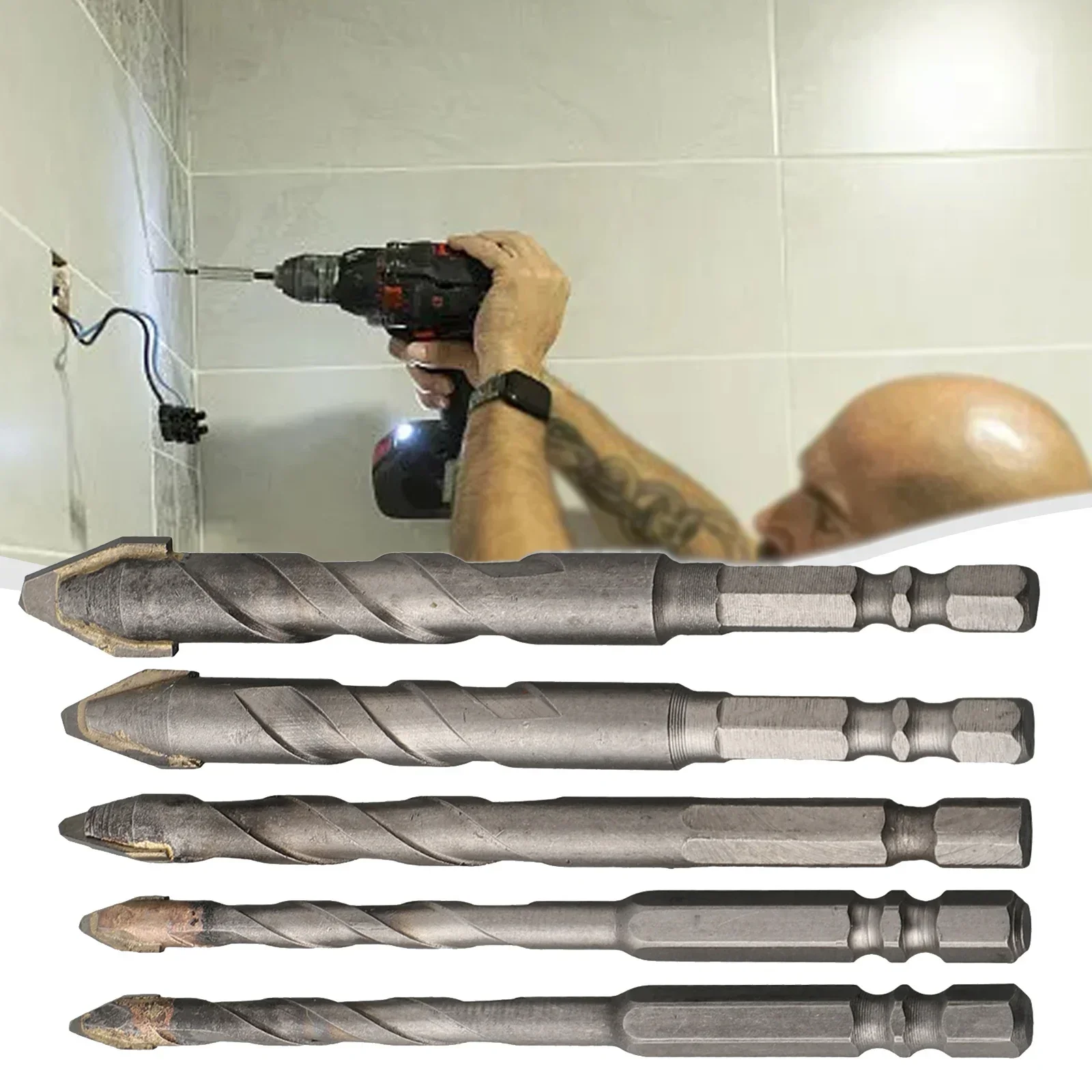 5pcs 6 6 8 10 12 มม.มัลติฟังก์ชั่เจาะชุด Bit ประหลาดเจาะ Crooked Head DIY เครื่องมืออะไหล่สําหรับเปลี่ยน