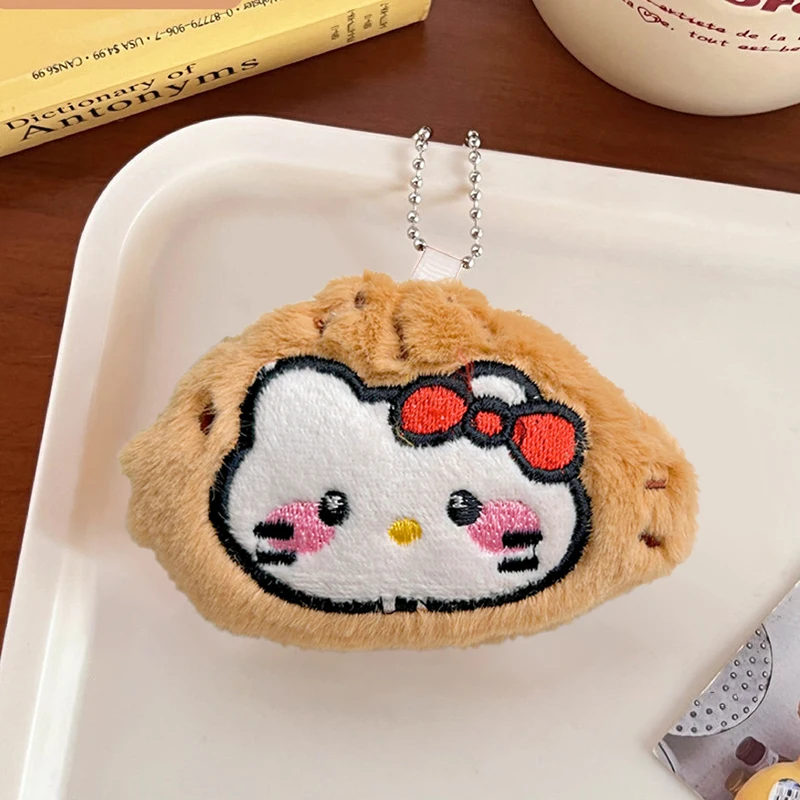 Taiyaki Sanrio пищалка плюшевая подвеска мультфильм Hello Kitty Kuromi кукла Мелоди брелок автомобильный брелок для ключей рюкзак сумка Декор Детский подарок