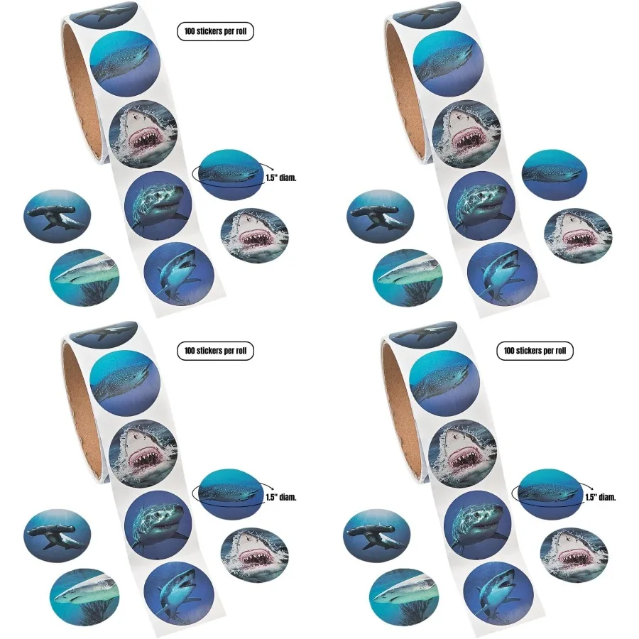 

Shark Photo Realistic ROLL Sticker for Journaling and Scrapbooking - Perfect for DIY Crafts School Projects and Personalized No