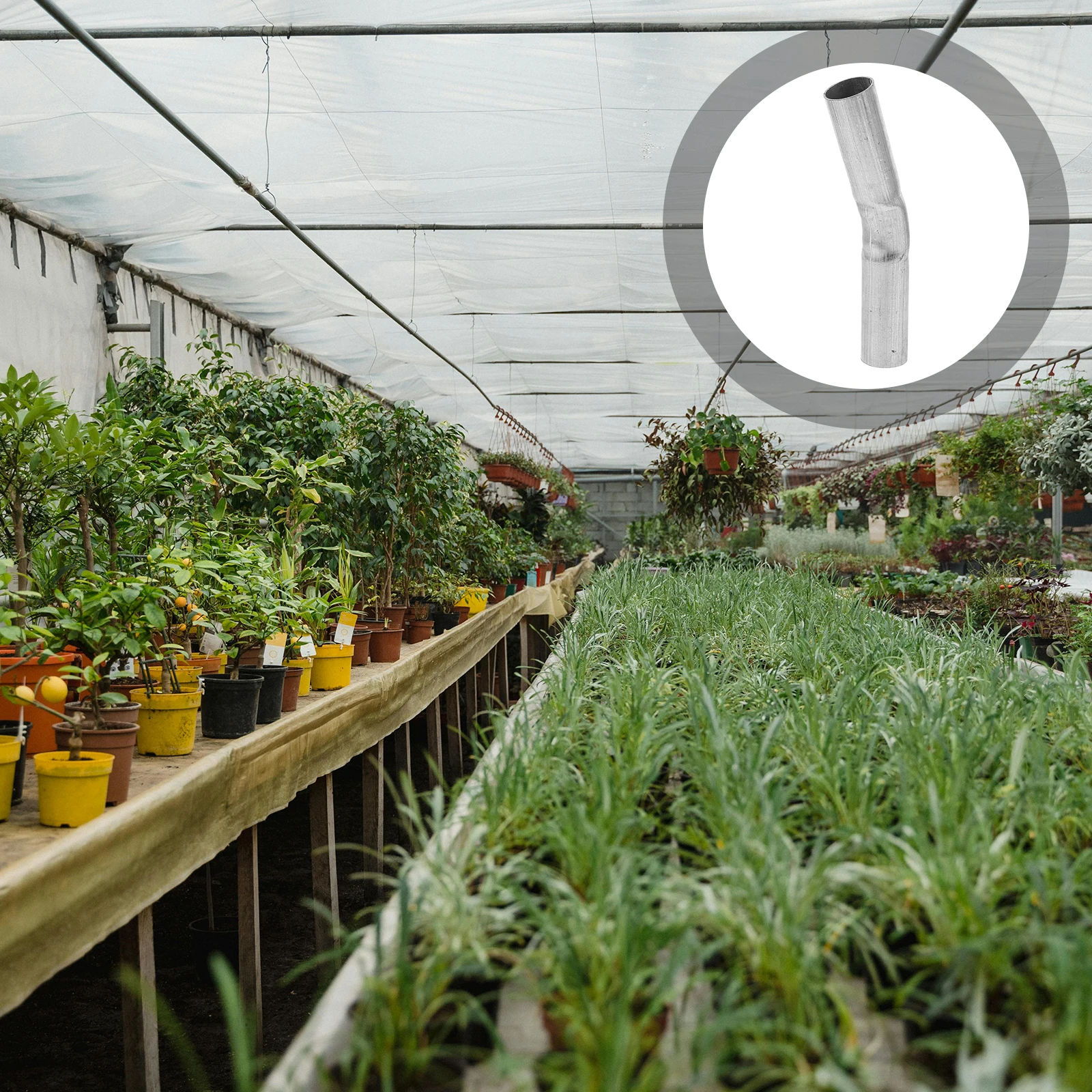 

10Pcs Steel Tube Connector Greenhouse Bend Pipe Adapter Durable Corrosion Resistant Greenhouse Replacement Parts Kit