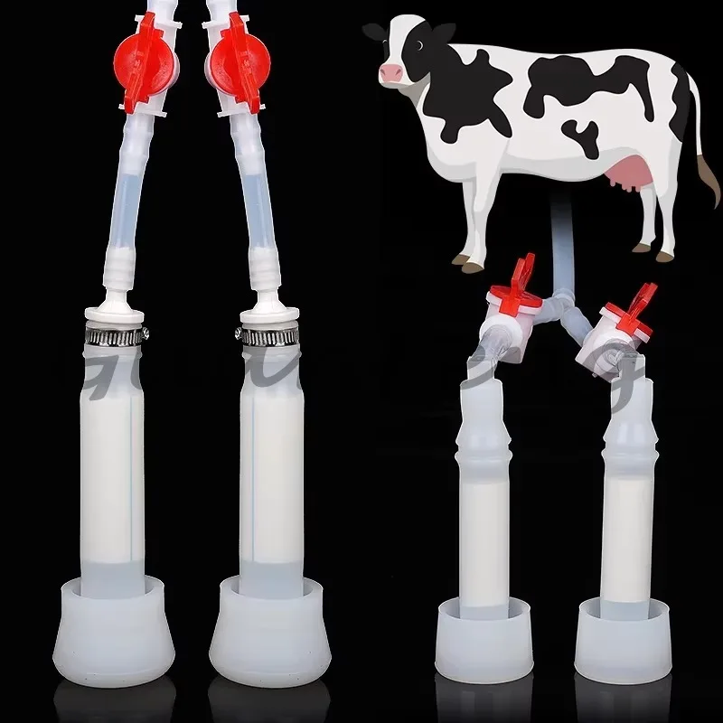 1 Pair Silicone Milking Liner Suction Head, Milking Machine Accessory for Cow Sheep Goat Manual Electric Milker