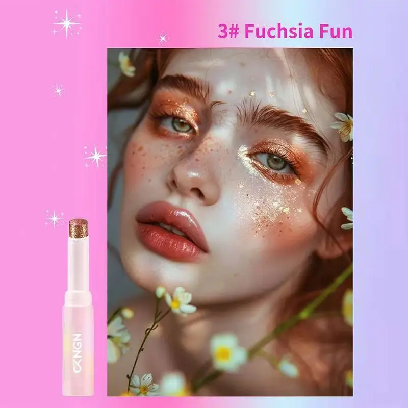 Creamy Eyeshadow Stick Shimmer Highlighter Pen Multi-use For Eyes & Cheeks, Creamy Texture