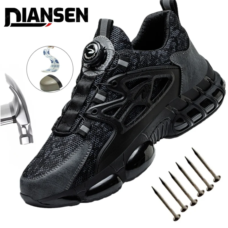 

Plus Size Work Sneakers Protective Shoes Safety Shoes Puncture-Proof Anti-smash Steel Toe Shoes Heavy Industryc Work Footwear