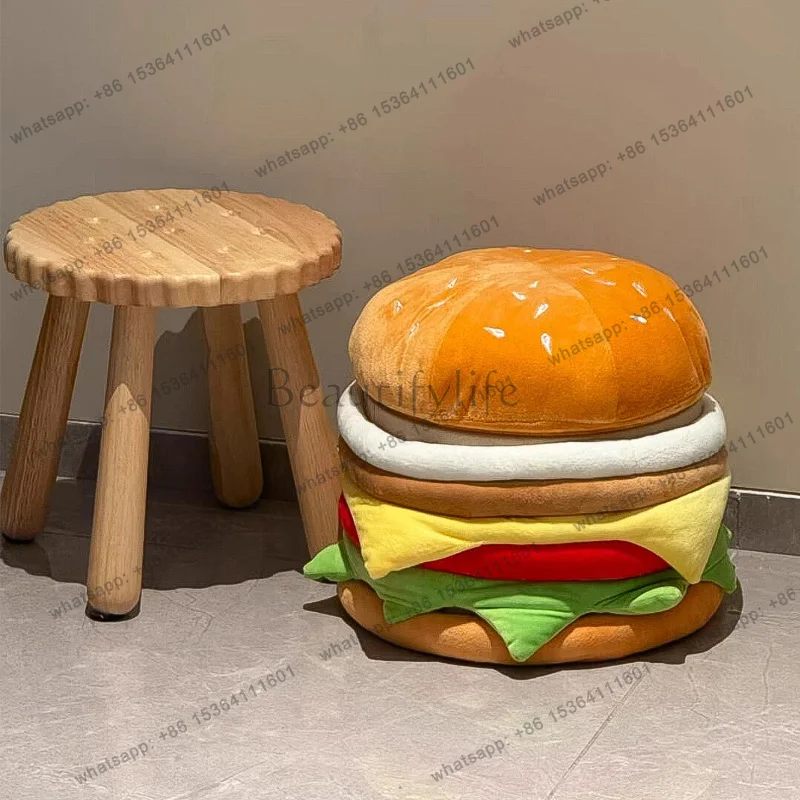 PG nordic Interior Hallway Living room hamburger Storage makeup stool luxury Footrest makeup low Shoe changing stool furniture