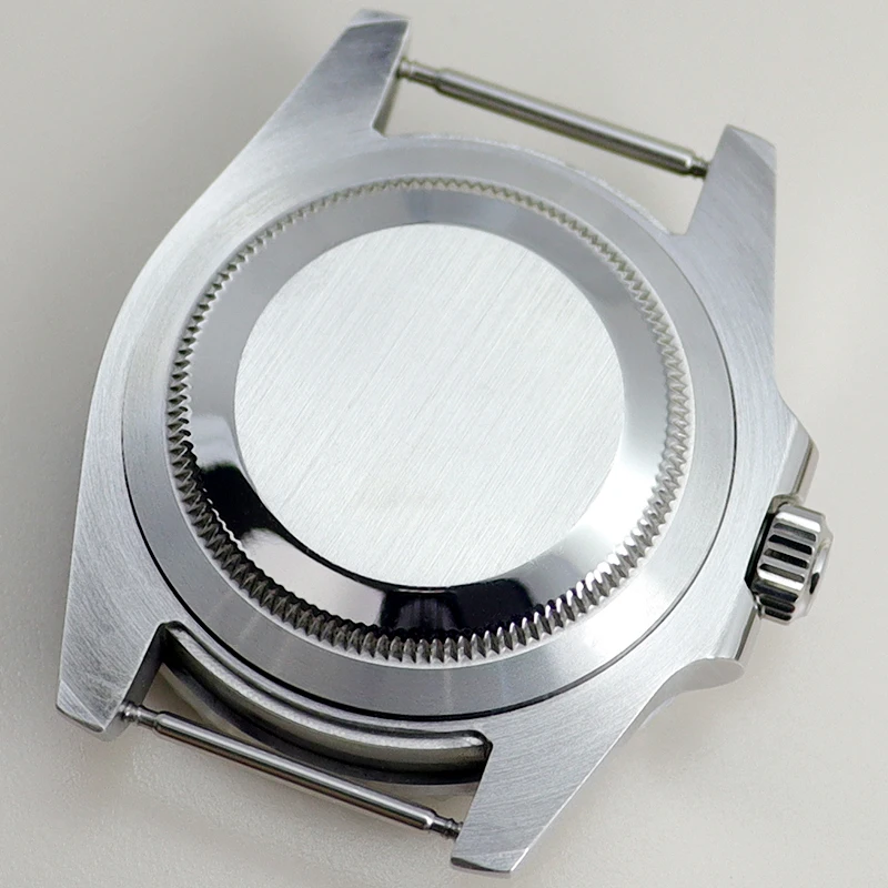 40mm Watch Case Parts Sapphire Crystal For Seiko NH35 NH36 NH38 8215 2824 Movement 28.5mmDial GMT 120Clicks Bezel Screw-in Crown