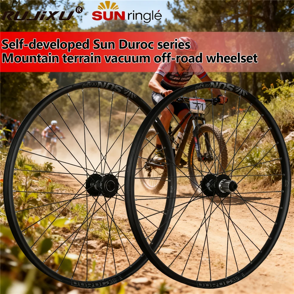 

Обод SunRingle RUJIXU Hub Комплект велосипедных колес MTB 27,5/29 дюймов Ступицы с шестью отверстиями и центральным замком 32 отверстия Дисковый тормоз для велосипедных колес