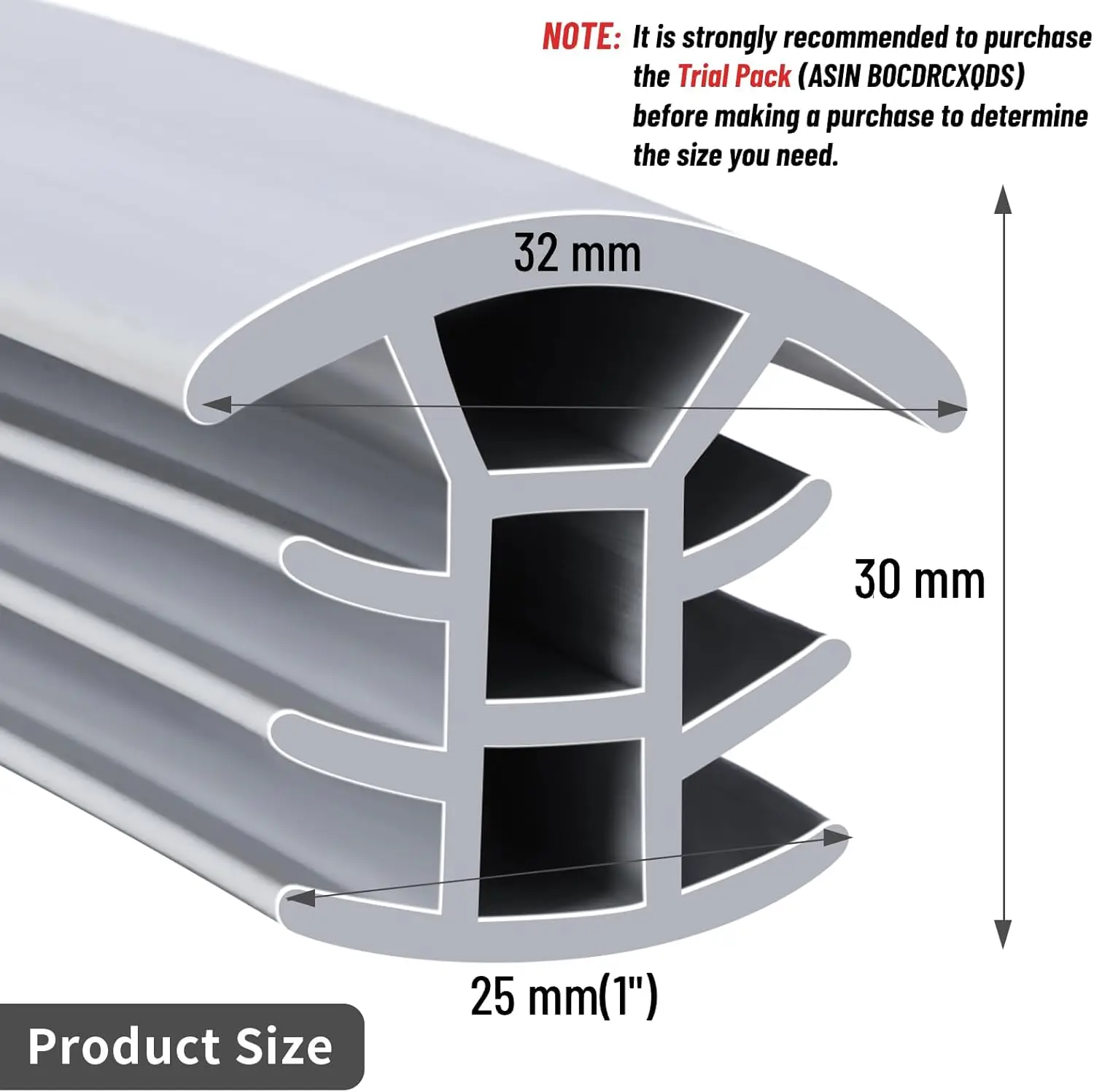 Flexible Rubber Strip for Concrete Crack Repair and Replacement - Weather and Aging Resistant Expansion Joint Filler