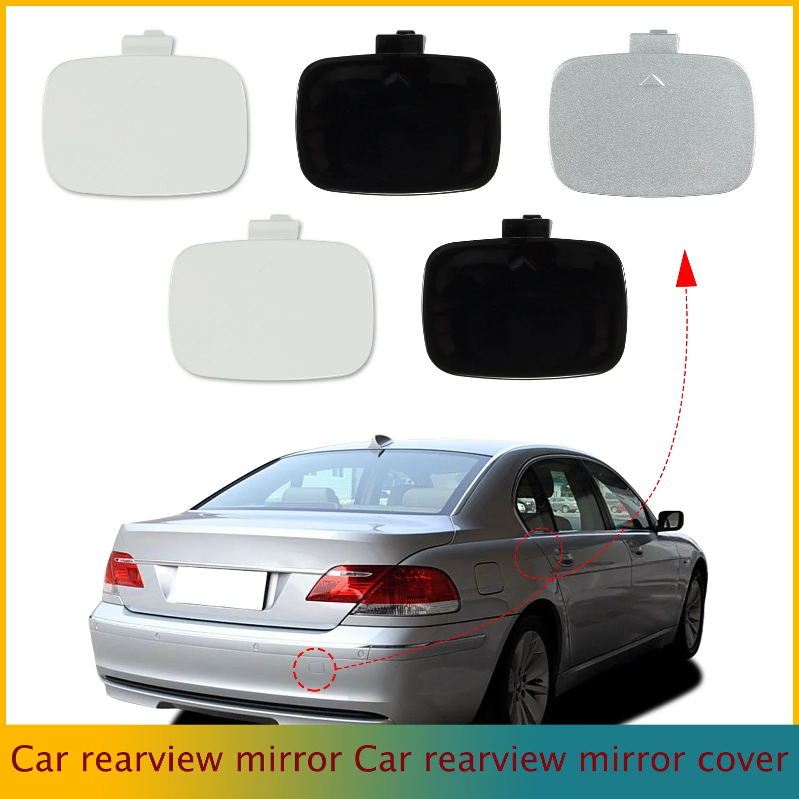 Para BMW E65 E66 7 Series 730i 730Li 750Li 760Li 2005 2006 2007 2008 cubierta de gancho de remolque de parachoques trasero ojo 5