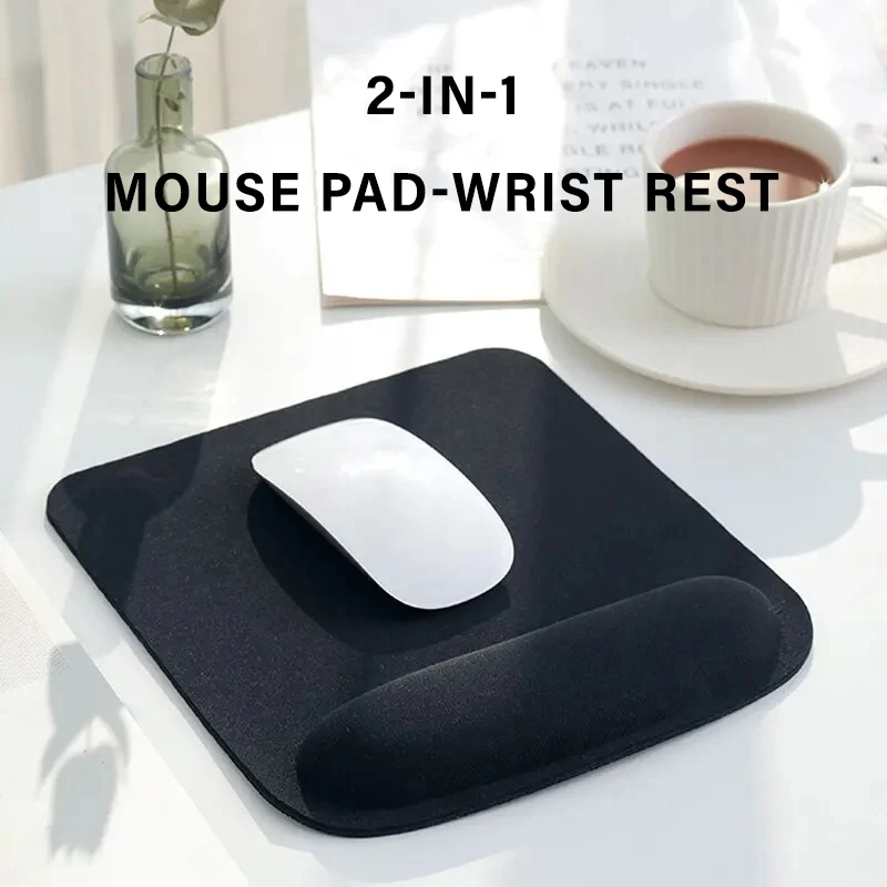 Mouse Pad Memory Foam with Wrist Support Rest Ergonomic Comfortable Mousepad Non-Slip Rubber Base for Office Home PC Laptop Mac