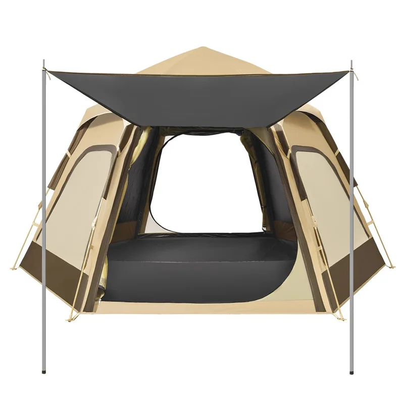 

Camping tent canopy integrated outdoor portable folding camping overnight rainproof thickened 2025 new equipment