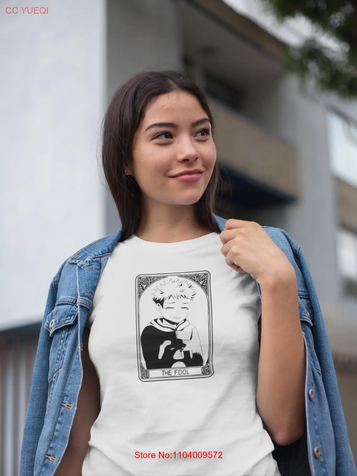 Camiseta de manga de anime yui itadori unisex jujutsu kaisen jjk tarot card oracle