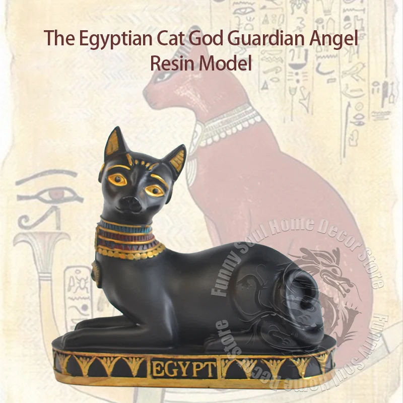

The Egyptian Cat God Guardian Angel tabletop ornament Egyptian travel collectible home decoration Resin handicrafts souvenirs
