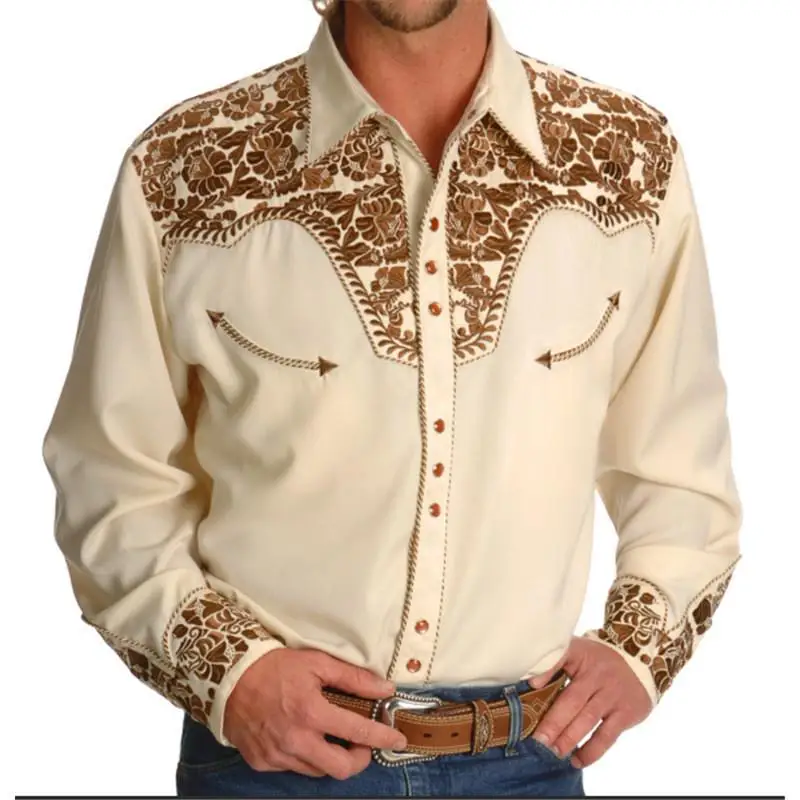 

Men's Faionable Printed Loose Sved irt Long Sve Floral Pattern Casual irt Summer Thiened Linen Cotton Blend