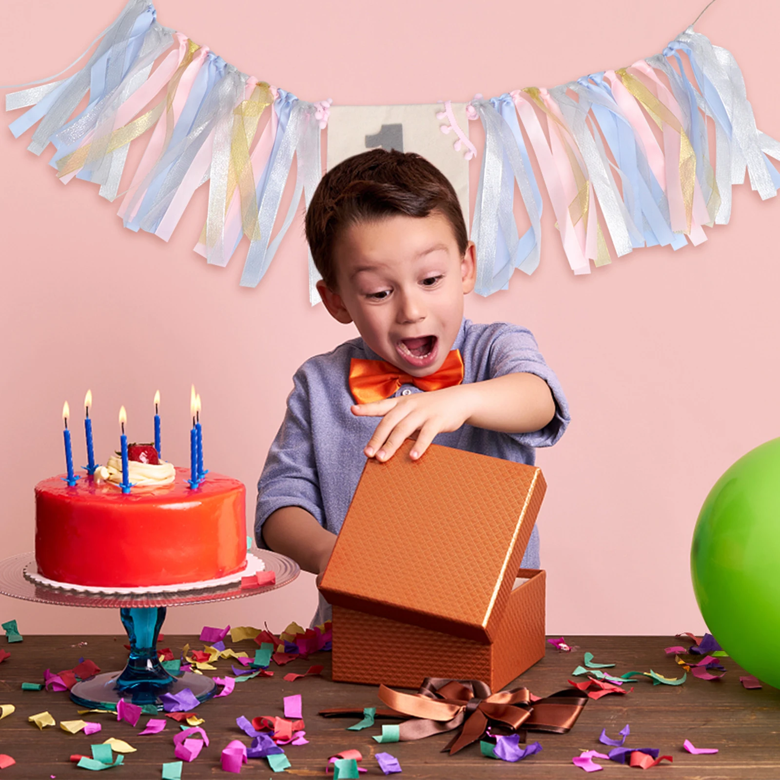 

Birthday Banner Set Blue Cloth Decorations for Cake Table Wall Window Party Baby Bunting Background Themed Banner