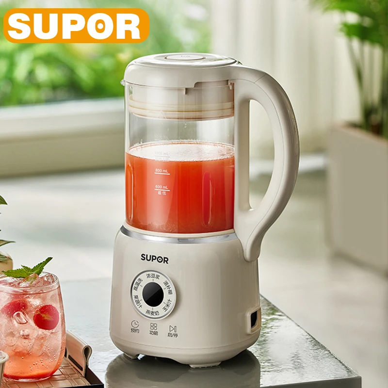 SUPOR Food Blender Fully Automatic Soymilk Maker Touch Screen Milkshake Machine Household 1.2L Filter-free Soy Milk Machine 220v