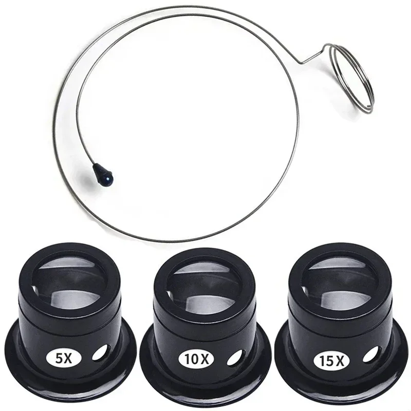 Loupe de montre 4 pièces, loupe d'horloger, loupe de bijoutier, outils de grossissement