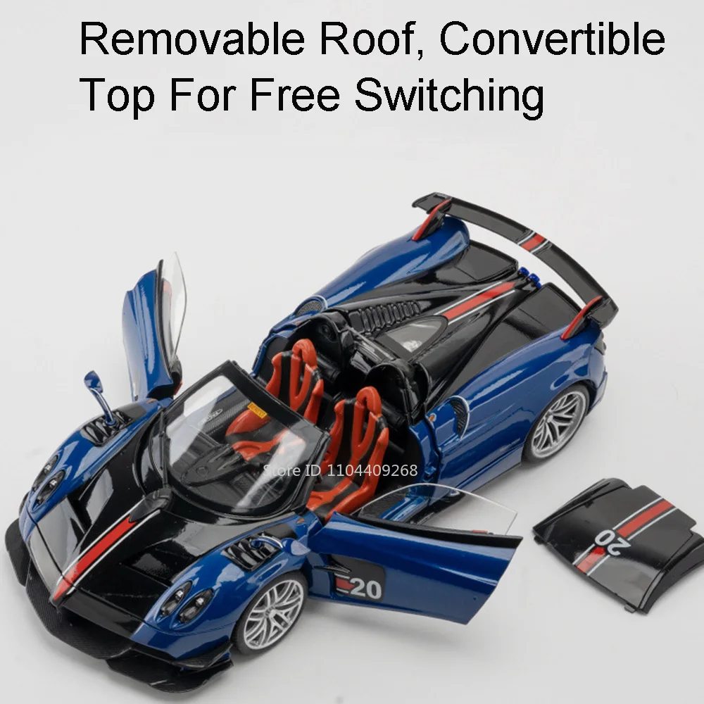 1:18 di Grandi Dimensioni Pagani Huayra BC GTR Pressofuso In Lega Modello di Auto Veicoli Giocattolo Suono Luce Assorbimento Degli Urti Modelli Regali Per Bambini