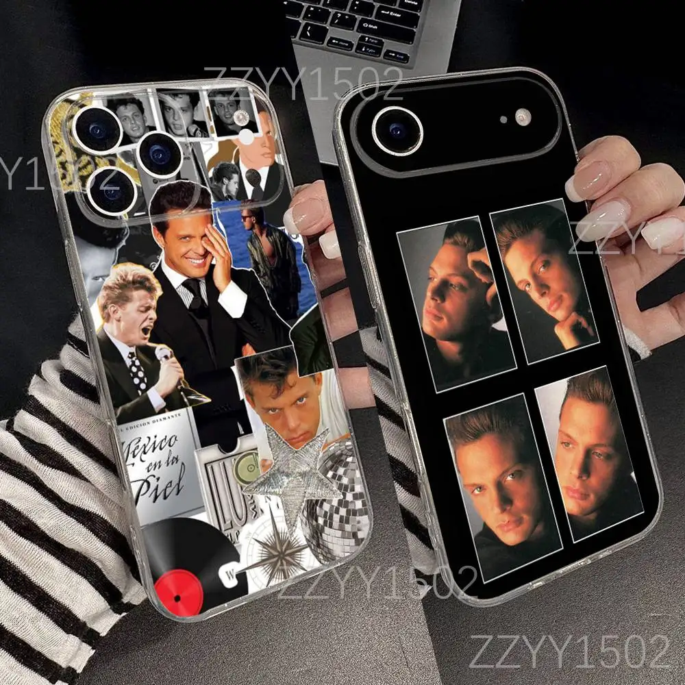 

L-Luis Miguel Singer Phone Case For iPhone 17,16,15,14,13,12,11 Pro,Max,Plus,X,XS,XR,SE4,E Mini Transparent Soft