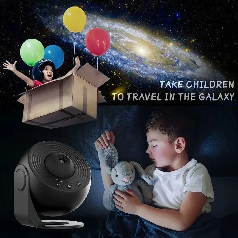 Galaxy Projector for Bedroom, HD Image Star Projector Galaxy Light Adjustable Knob, 13 Film Discs Planetarium Projector for Kids