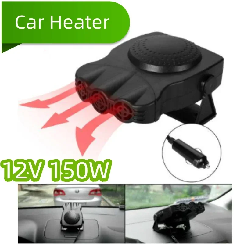 12V 150W 2 IN 1 Car Heater Portable Auto Window Defroster Heater Fan Car Anti-Fog Heater 180 Degree Rotatable Auto Accessories