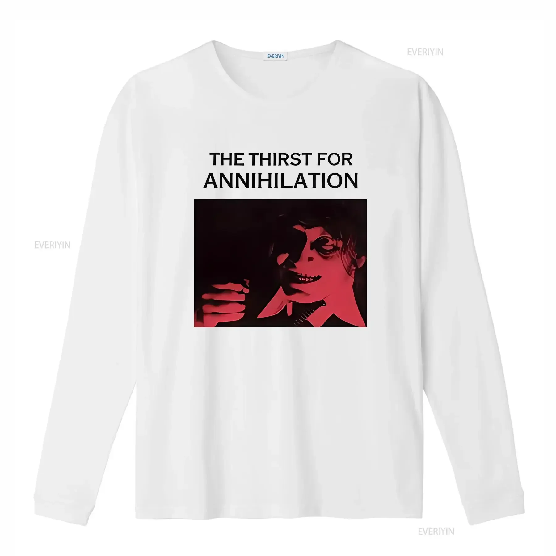 Nick Land Thirst for Annihilation Print T Shirt Men and Women vintage Washed Stretched Stylish Comfortable Versatile homme