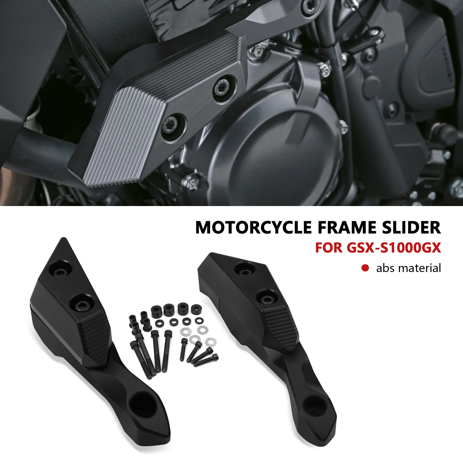 

For Motorcycle Frame Sliders Crash Protector Engine Falling Protection Pad Crash Bars Body Protective cover GSX-S1000GX 2024