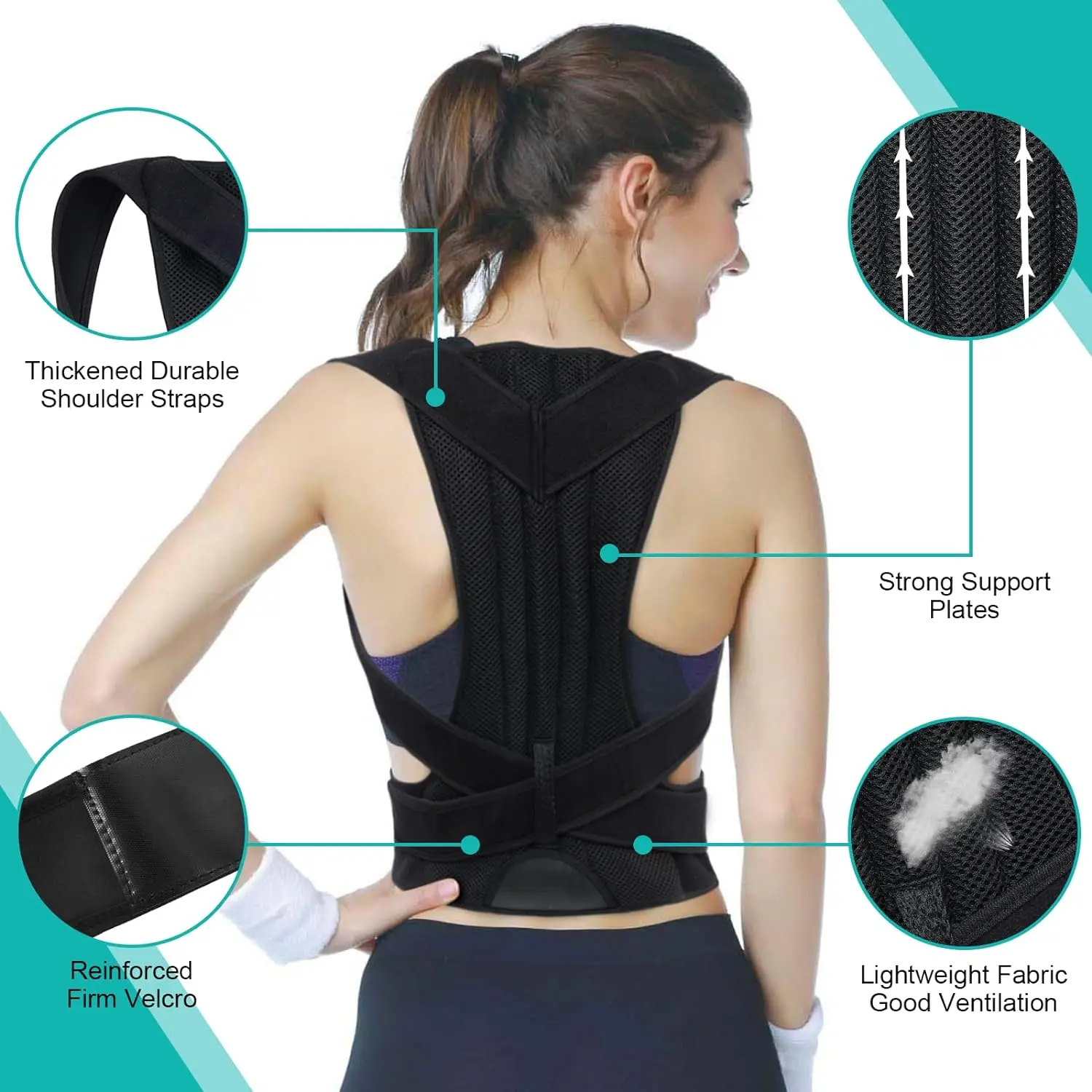 Back Brace Posture Corrector for Women and Men, Back Straightener Posture Corrector, Lumbar Support Shoulder Posture Support