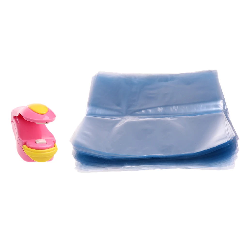 200 قطعة من أكياس التغليف المنكمشة آلة فيلم PVC للحرف اليدوية لزجاجات الحمام والصابون