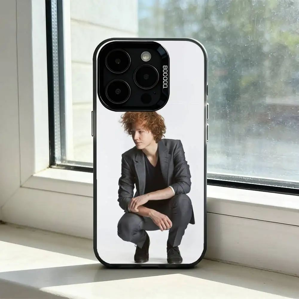 Michael Schulte Music Phone Case For iPhone 17,16,15,14,13,12,11 Plus,Pro Max,XS,Colored Silver Plated Inside Cover