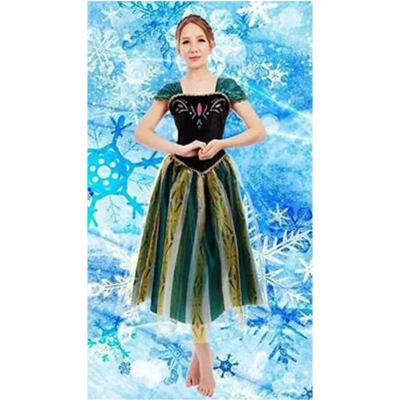 إلسا آنا عيد ميلاد ملكة الثلج الجليدية حفلة زي تأثيري كرنفال فستان الفتيات Lad تأثيري حلي تأثيري الدعامة زي الهالوين