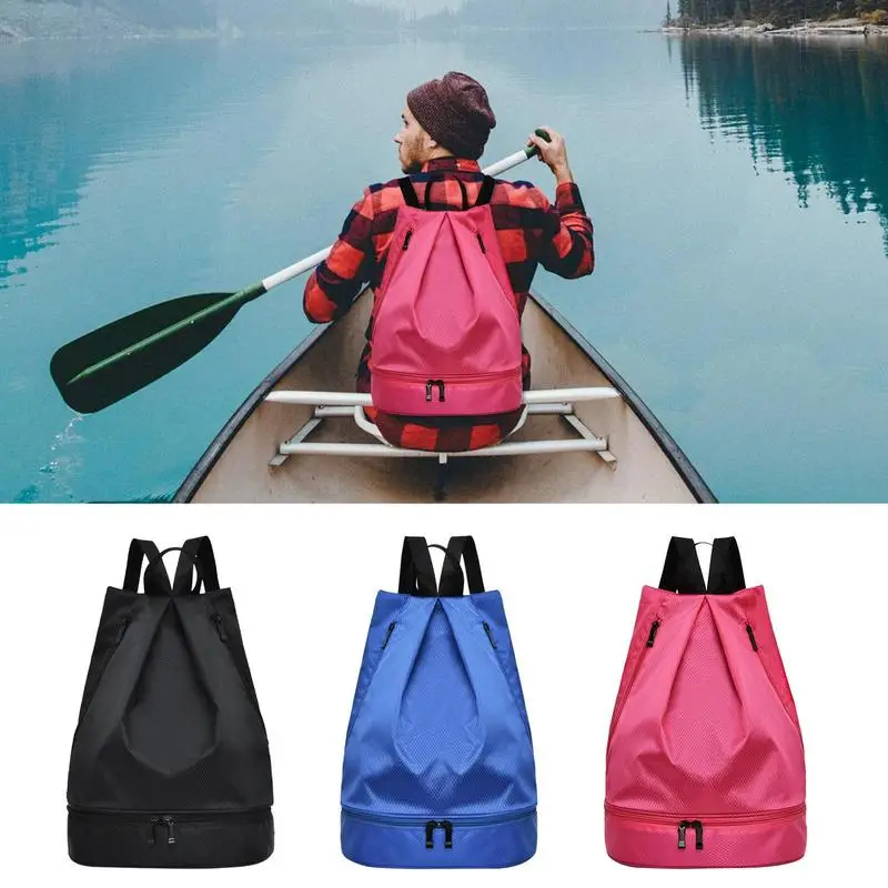 Zipper Beach Backpack Waterproof Rafting Bag High Capacity Sport Gym Backpack Floating Dry Bag For Fitness Shopping Riding