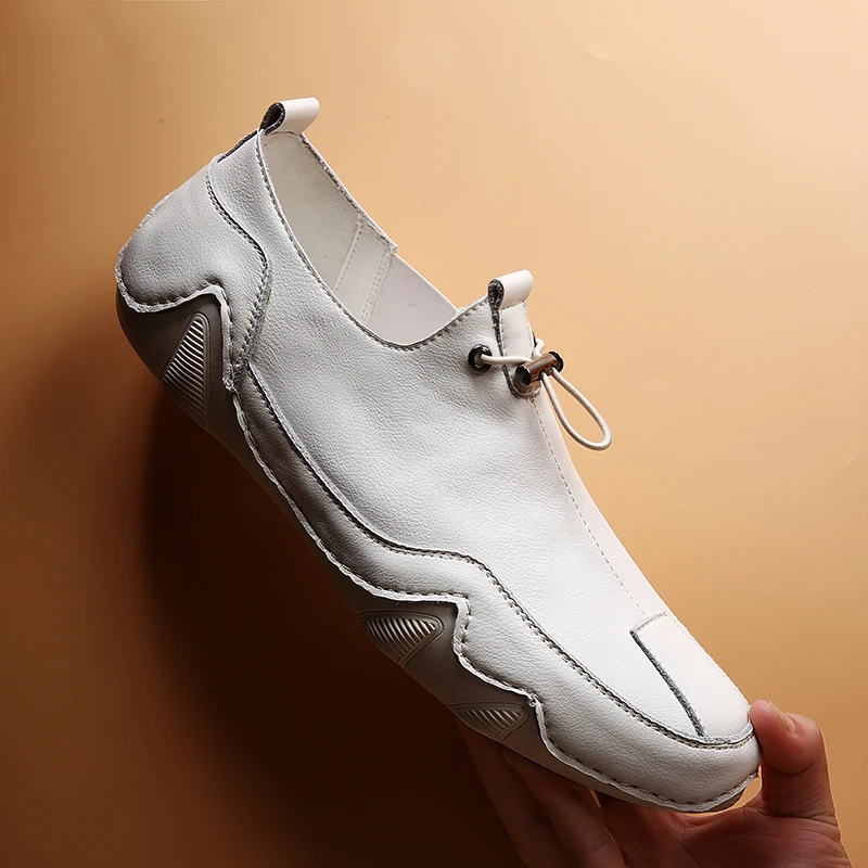 

Men's Fashion shoes Moccasins Driving Footwear Slip on Flats Boat Shoes Handmade Mens Casual Shoes genuine Leather Loafers