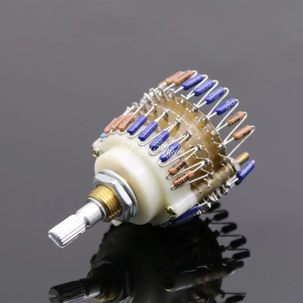 

1pcs Dale 23 Step Attenuator Dual-Channels 2*50k Audio Volume Potentiometer