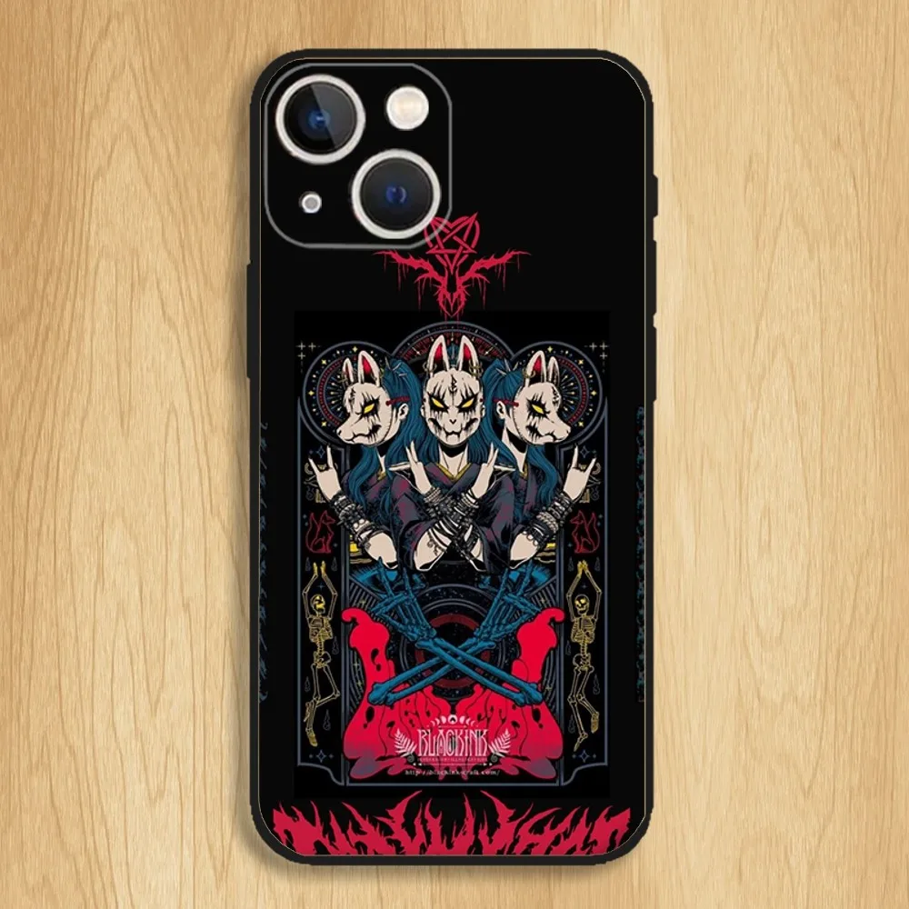 BABYMETAL Rock Band Phone Case For iPhone15,14,13,12,11,Pro,Max,Plus,Mini,X,XS,XR,8,7,6,S,Plus,SE Soft Black Case